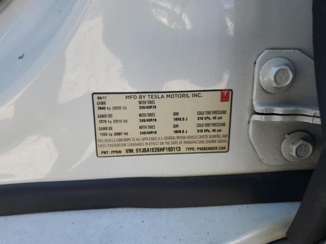 2017 TESLA MODEL S 5YJSA1E26HF193113
