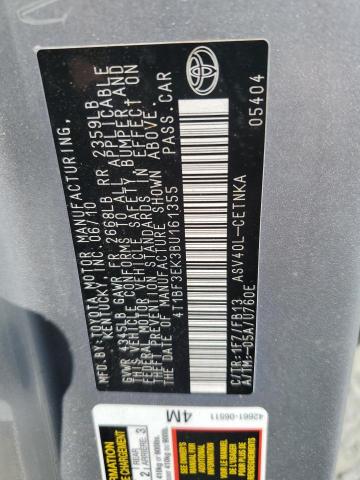 2011 TOYOTA CAMRY BASE - 4T1BF3EK3BU161355