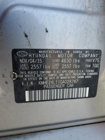2016 HYUNDAI SONATA HYBRID KMHE24L11GA028787