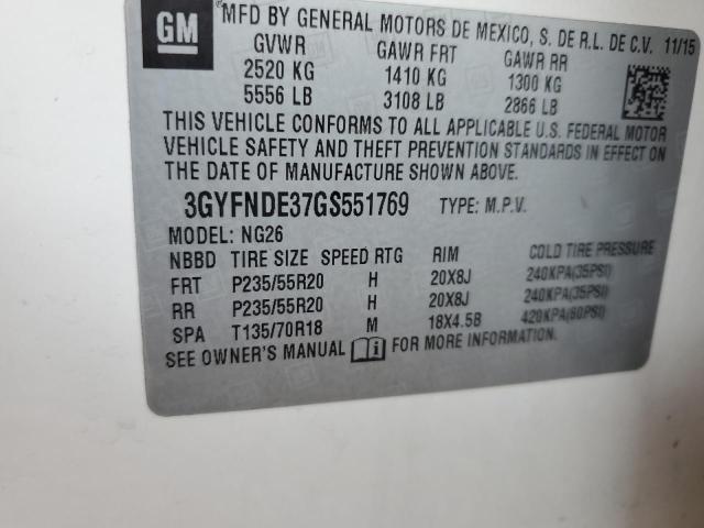2016 CADILLAC SRX PREMIU 3GYFNDE37GS551769