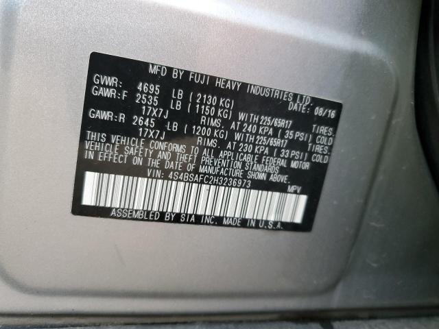 2017 SUBARU OUTBACK 2. - 4S4BSAFC2H3236973