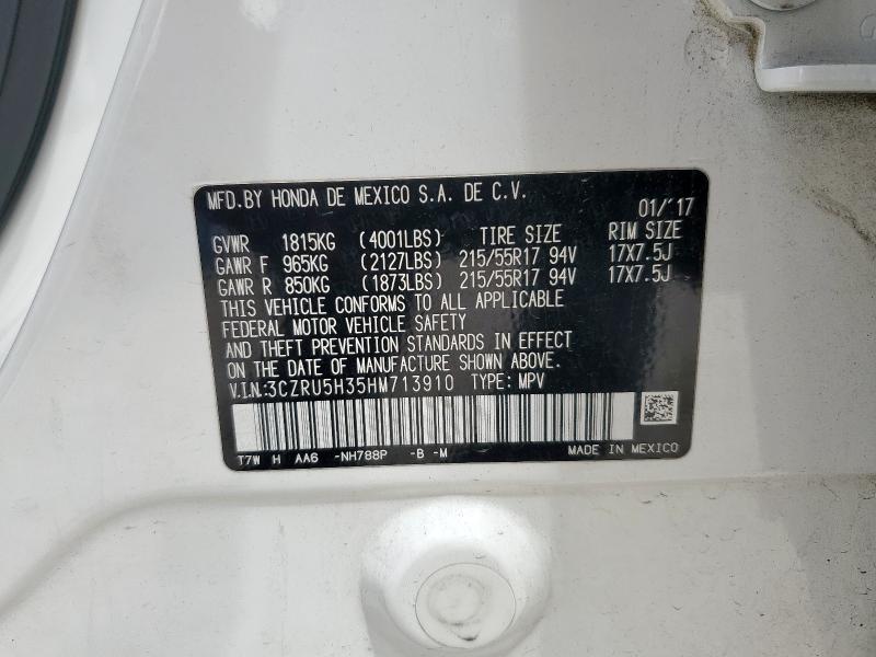2017 HONDA HR-V LX 3CZRU5H35HM713910