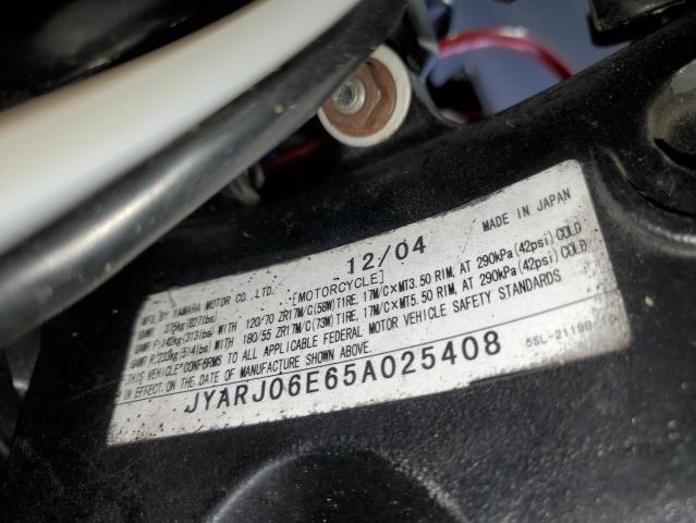 2005 YAMAHA YZFR6 L JYARJ06E65A025408