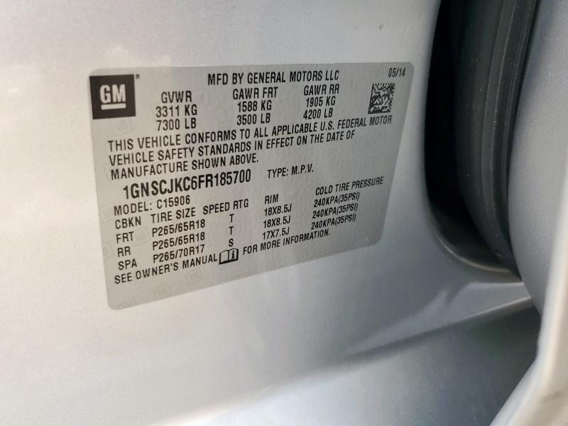 2015 CHEVROLET SUBURBAN C 1GNSCJKC6FR185700