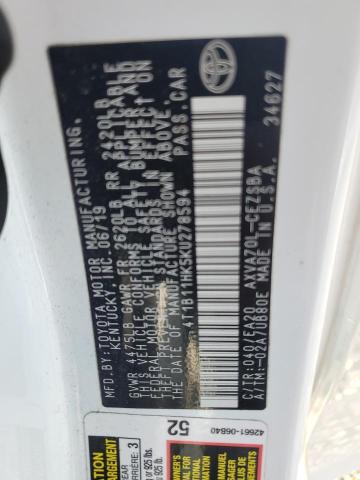 2019 TOYOTA CAMRY L - 4T1B11HK5KU278594