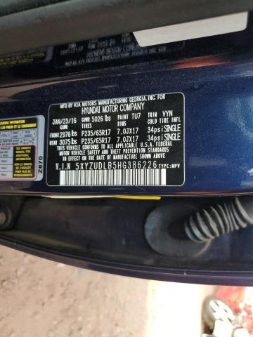 2017 HYUNDAI SANTA FE S - 5XYZUDLB5HG386226