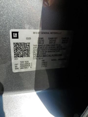 2020 CHEVROLET TAHOE K150 1GNSKBKCXLR295198