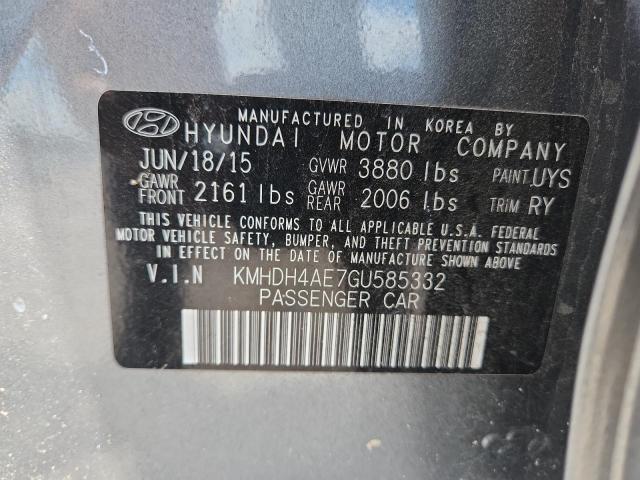 2016 HYUNDAI ELANTRA SE - KMHDH4AE7GU585332