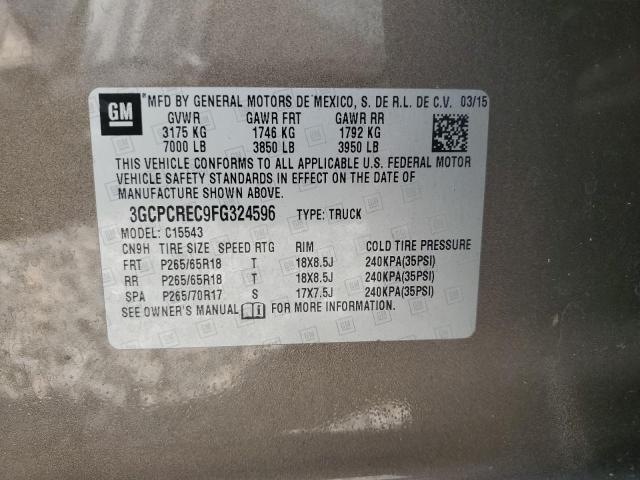 2015 CHEVROLET SILVERADO C1500 LT - 3GCPCREC9FG324596