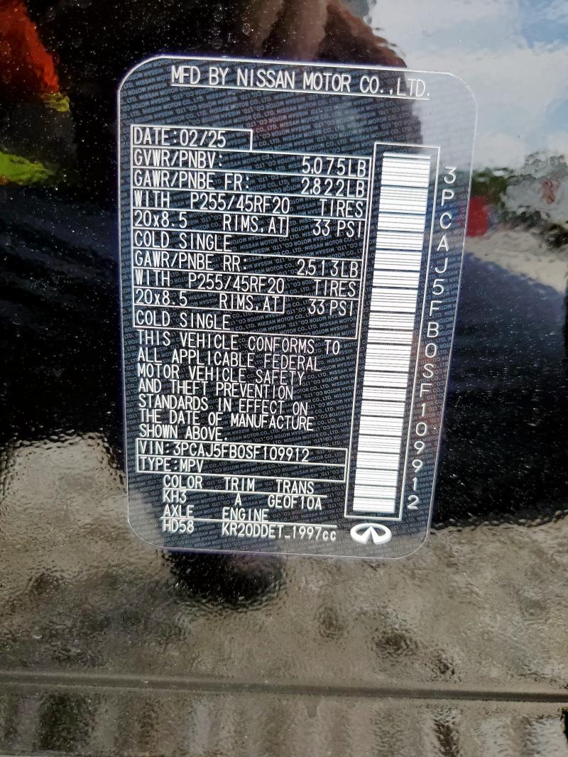 2025 INFINITI QX50 SPORT 3PCAJ5FB0SF109912