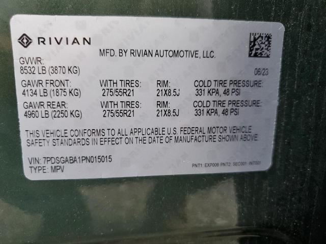 2023 RIVIAN R1S ADVENT - 7PDSGABA1PN015015