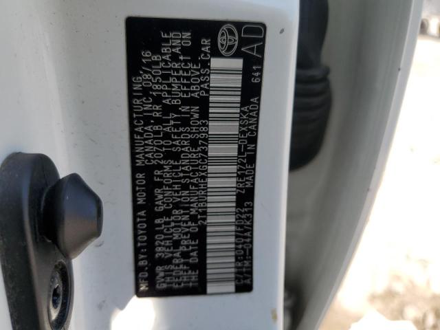 2016 TOYOTA COROLLA L - 2T1BURHEXGC737983