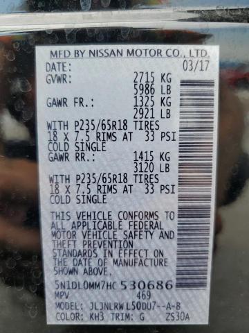 2017 INFINITI QX60 5N1DL0MM7HC530686