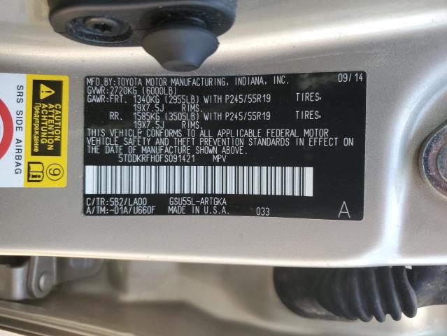 2015 TOYOTA HIGHLANDER 5TDDKRFH0FS091421