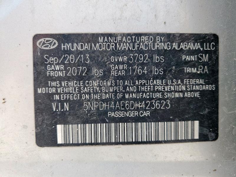 2013 HYUNDAI ELANTRA GL #3304547494