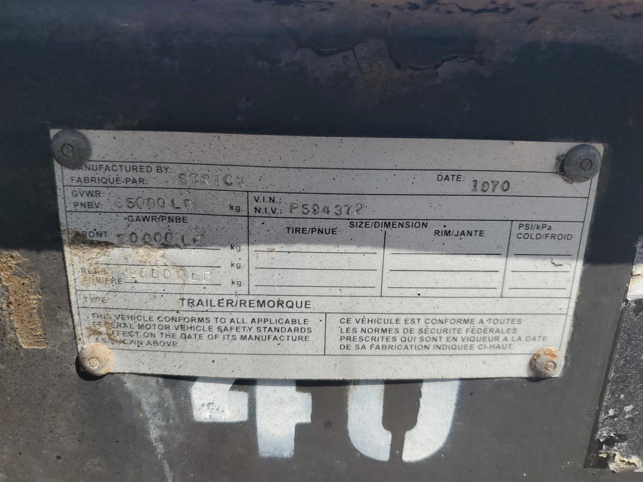 Lot #3224702172 1970 STRICK UNKNOWN