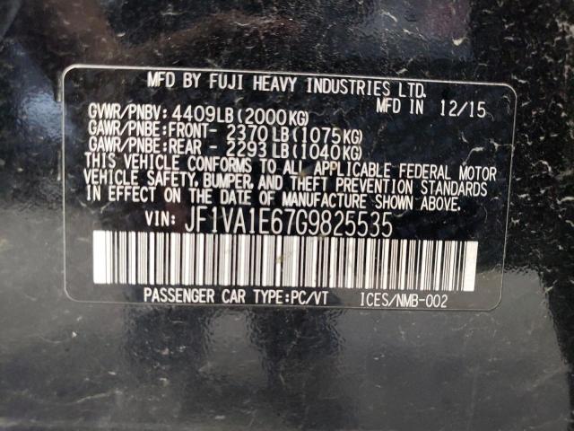 2016 SUBARU WRX PREMIUM - JF1VA1E67G9825535