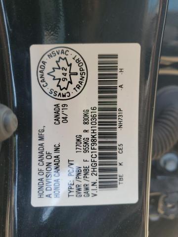 2019 HONDA CIVIC TOUR 2HGFC1F98KH103616