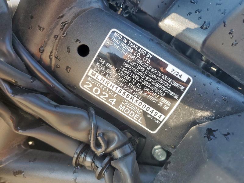 2024 HONDA CB650 R MLHRH1658R5000494