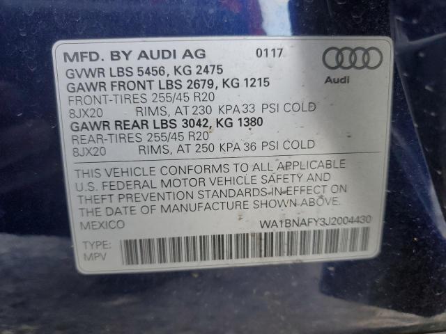 2018 AUDI Q5 PREMIUM WA1BNAFY3J2004430