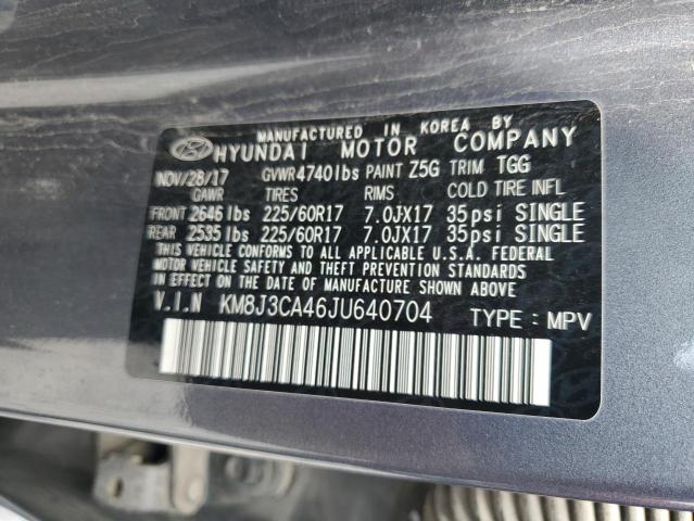 2018 HYUNDAI TUCSON SEL KM8J3CA46JU640704