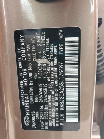 2016 HYUNDAI TUCSON LIM KM8J3CA25GU176487