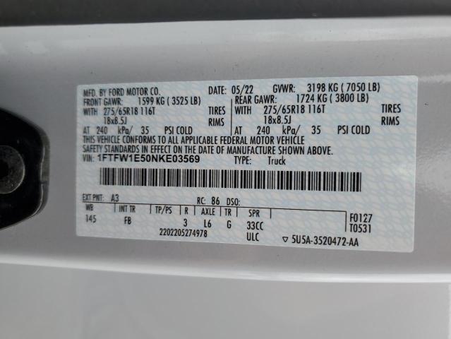 2022 FORD F150 SUPER - 1FTFW1E50NKE03569