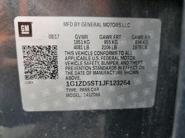 2018 CHEVROLET MALIBU LT 1G1ZD5ST1JF123264