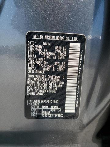 2015 NISSAN QUEST S JN8AE2KP1F9121799