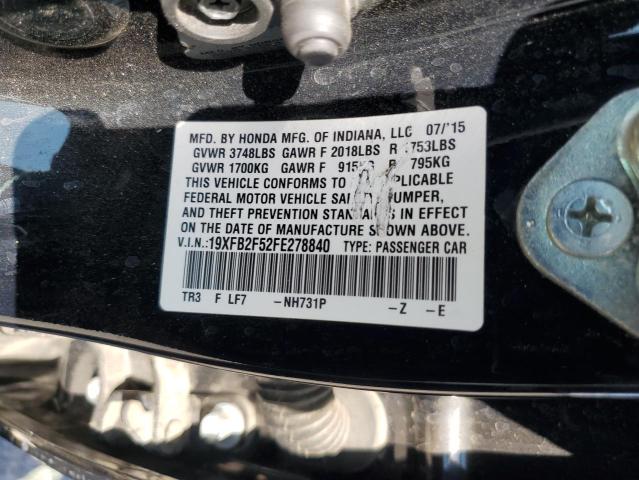 2015 HONDA CIVIC LX 19XFB2F52FE278840