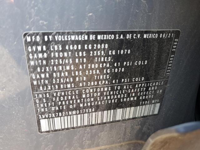 2022 VOLKSWAGEN TAOS SEL 3VV2X7B21NM017584