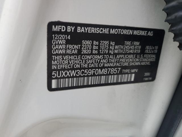 2015 BMW X4 XDRIVE2 5UXXW3C59F0M87857