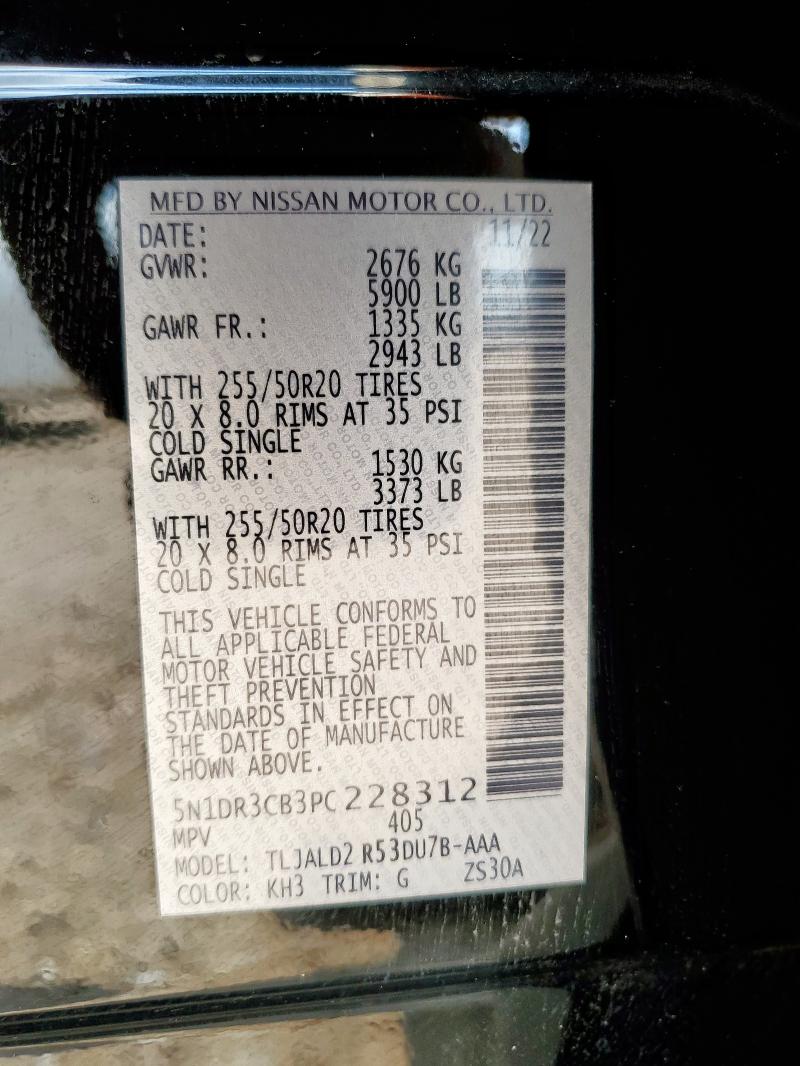 2023 NISSAN PATHFINDER SL 5N1DR3CB3PC228312