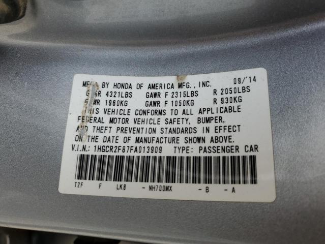 2015 HONDA ACCORD EXL 1HGCR2F87FA013909