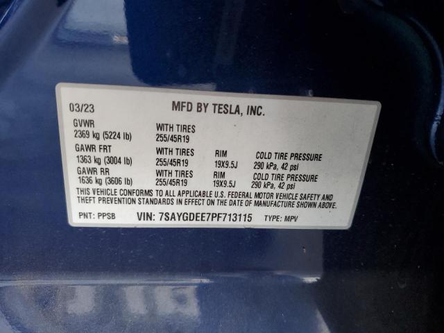 2023 TESLA MODEL Y 7SAYGDEE7PF713115