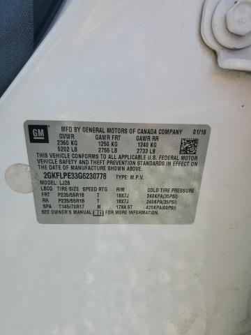 2016 GMC TERRAIN SL 2GKFLPE33G6230778