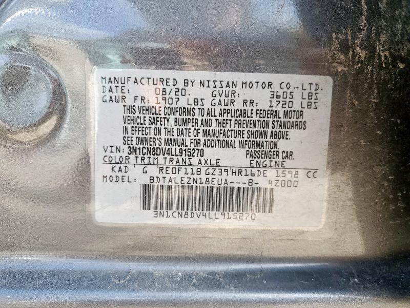 2020 NISSAN VERSA S 3N1CN8DV4LL915270
