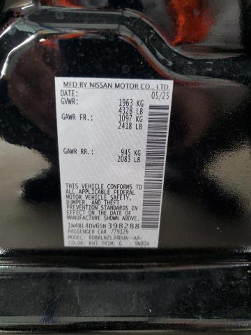 2025 NISSAN ALTIMA SV 1N4BL4DV6SN398288