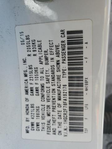 2015 HONDA ACCORD EX 1HGCR2F78FA192176