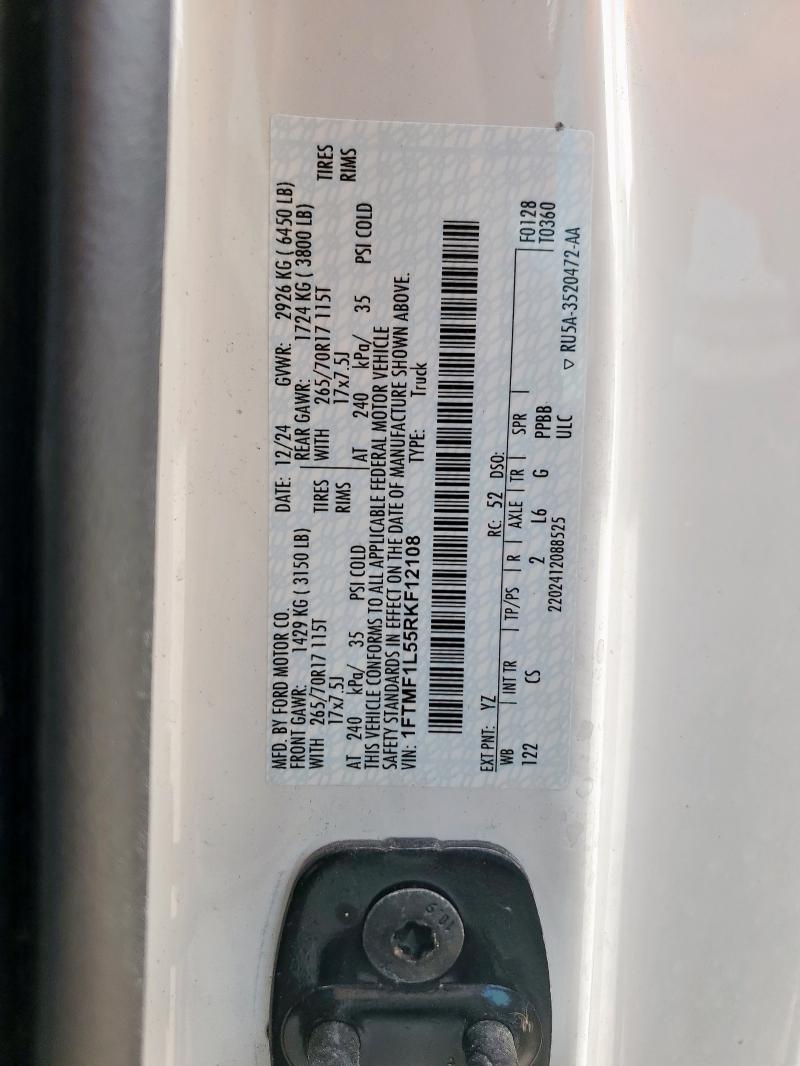 2024 FORD F150 XL - 1FTMF1L55RKF12108
