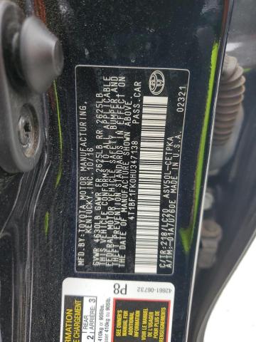 2017 TOYOTA CAMRY LE - 4T1BF1FK0HU347138