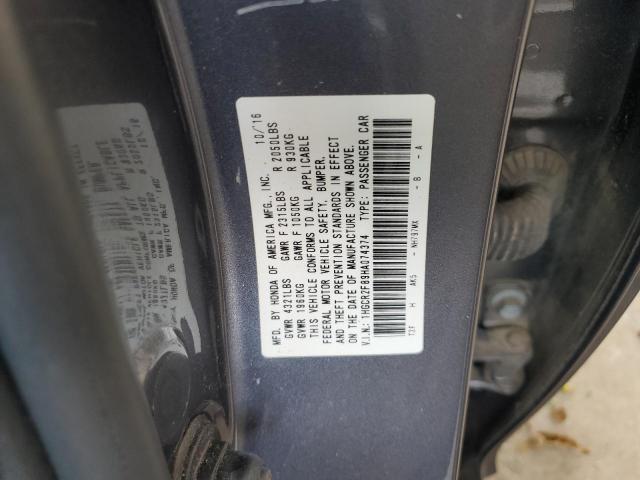 2017 HONDA ACCORD EXL 1HGCR2F89HA074374