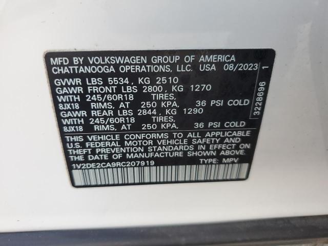 2024 VOLKSWAGEN ATLAS CROS 1V2DE2CA9RC207919