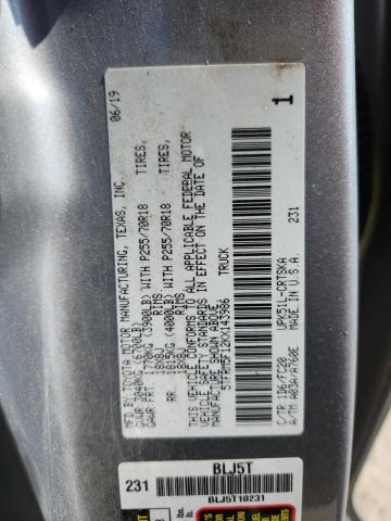 2019 TOYOTA TUNDRA DOUBLE CAB SR 5TFRM5F12KX143986