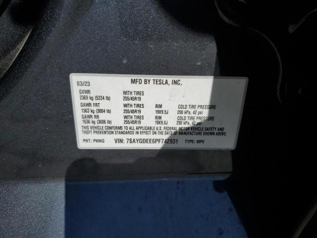 2023 TESLA MODEL Y 7SAYGDEE6PF742931