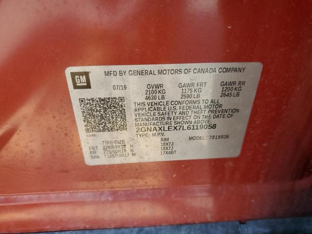 2020 CHEVROLET EQUINOX LT - 2GNAXLEX7L6119058