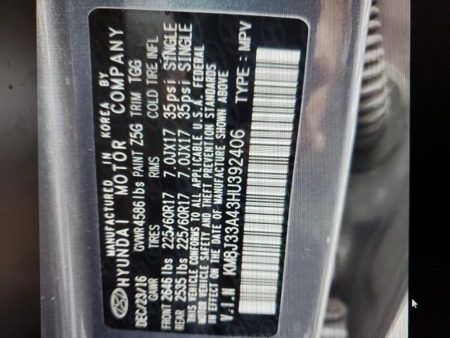 2017 HYUNDAI TUCSON LIM KM8J33A43HU392406