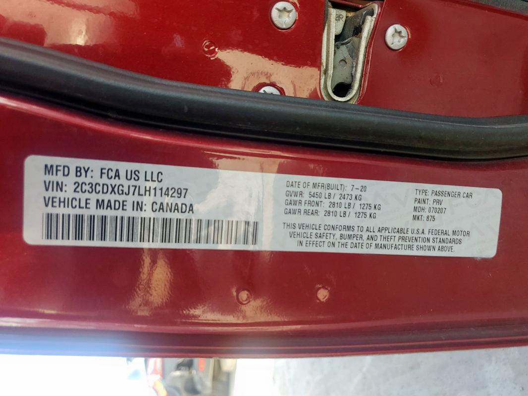 2020 DODGE CHARGER SC 2C3CDXGJ7LH114297