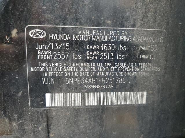 2015 HYUNDAI SONATA SPO - 5NPE34AB1FH251786