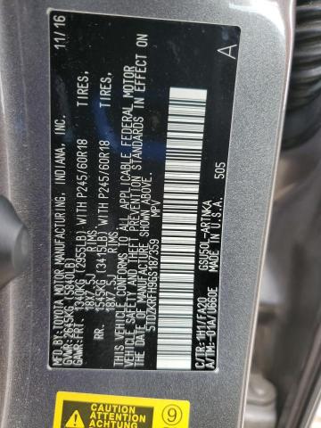 2016 TOYOTA HIGHLANDER LE 5TDZKRFH9GS187359